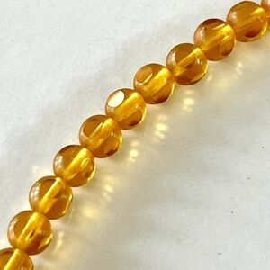 As Low As $2 Topaz Matte Round 4-Cut Glass Beads 6mm (30)
